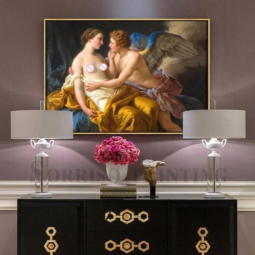 Europe Retro Angel Goddess Notre Dame Canvas Oil Painting Wall Art Home Decor Prints Hallway Pictures For Living Room Posters