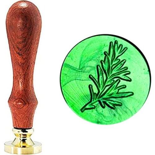 Rosemary Botanical Twig Green Plants Wax Seal Stamp for Wedding, Great for Cards Envelopes, Invitations, Wine Packages