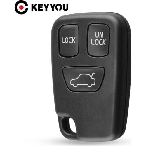 KEYYOU 20pcs/lot New Uncut Blade 2 Buttons Remote Car Key Fob Case Shell for VOLVO S40 S60 S70 S80 S90 V40 V70 V90 XC70 XC90