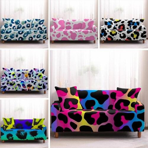 Leopard Sofa Cover Elastic Sofa Cover For Living Room 1/2/3/4-seater Sectional Corner Sofa Slipcover Anti-dust Couch Cover