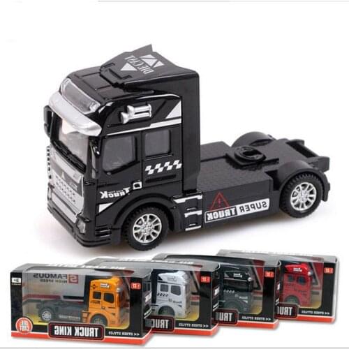 1:50 Alloy Car Head Model Container Truck Truck Awareness Interest Development Home Furnishings Kids Toys Boy Gift