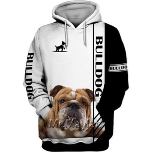 Personality Fashion Animal Pug 3D Printed Graphic Hoodie Men/Women Zip Hooded Streetwear Oversized Sweatshirt Harajuku Tops -A31