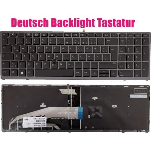 German Backlight keyboard for HP Zbook 15 G3/15 G4/17 G3/17 G4 848311-041