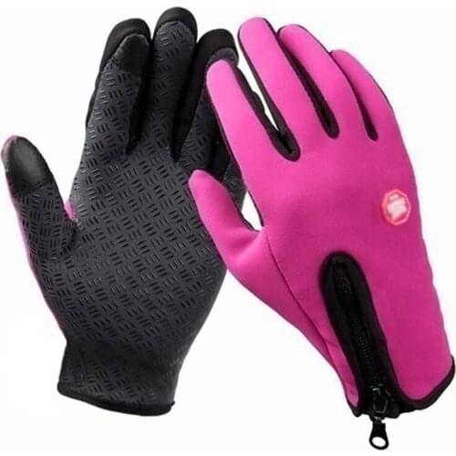 Winter Warm Ski Mens Gloves Women Cycling Touch Screen Waterproof Splash-Proof Windproof Fashion Black Gloves Ladies Non-Slip