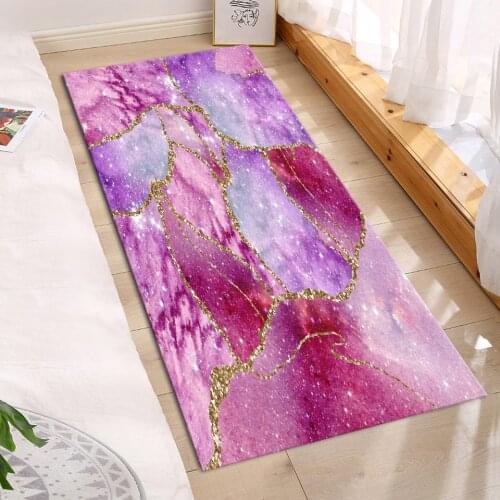 Abstract Star Sky Pink Bedside Mat Girl Bedroom Decor Non-slip Doormat Kitchen Soft Flannel Bathroom Rugs Cute Floor Mat Long