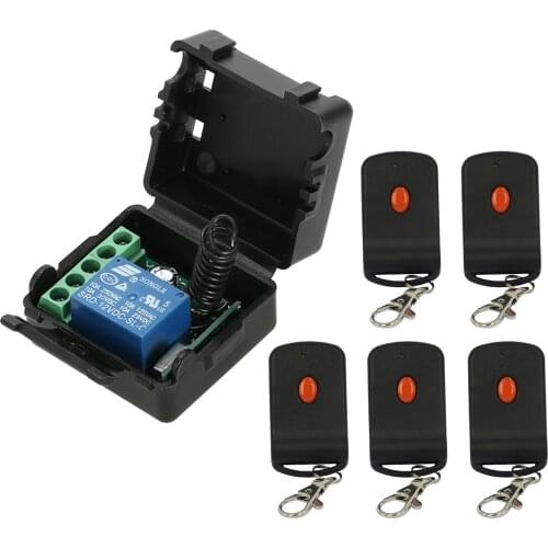 Smart Home 433Mhz DC 12V 1CH Wireless Remote Switch Relay Receiver Transmitter Remote Control Switch Module and RF Transmitter