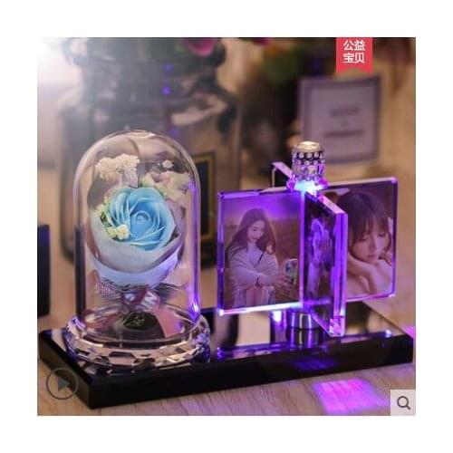 DIY photo custom rose romantic confession small gift photo rotation record beautiful photo decoration birthday gift exquisite