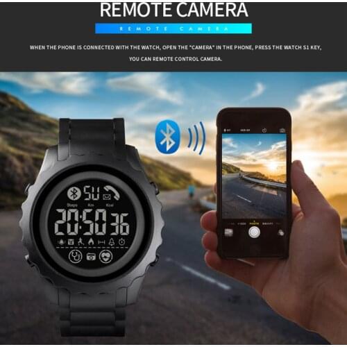 SKMEI Smart Watch For IOS Android Sleeping Monitor Call Remind Smartwatch Luxury Calorie Sport Wrist watch Mens Watches