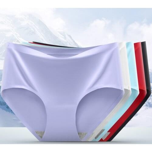 BZEL Large Size Womens Panties Comfort Seamless Underwear Sports Breathable Girl Briefs Silk Satin Underpants Hot Sale Lingerie
