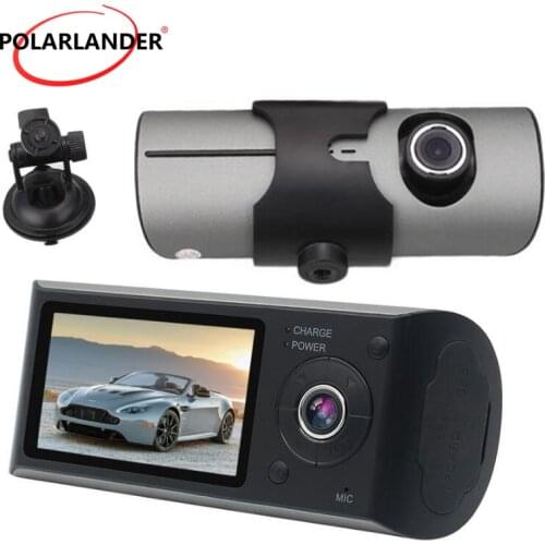 Cam Video Recorder Dual Lens 2.7 Inch TFT LCD With GPS Camaras duales 3D G-Sensor R300 140 Degree Wide Angle Vehicle Car DVR