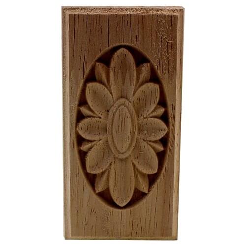 VZLX European Vintage Floral Woodcarving Decals Wooden Appliques For Home Wedding Decoration Accessories Modern Maison Decor