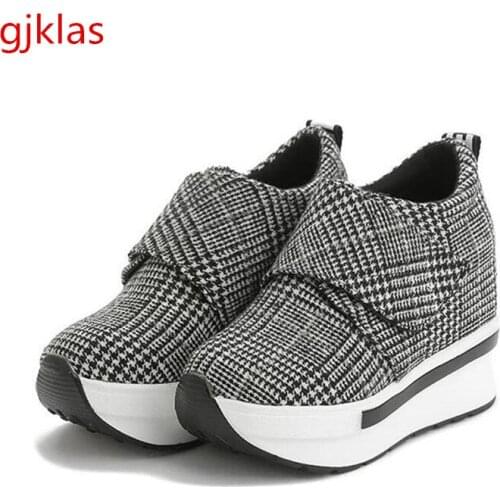 Hidden Heel Casual Womens Shoes Wedges Slip on Shoes for Women Platform Sneakers Chunky Vulcanize Shoes Women Sneaker Comfort