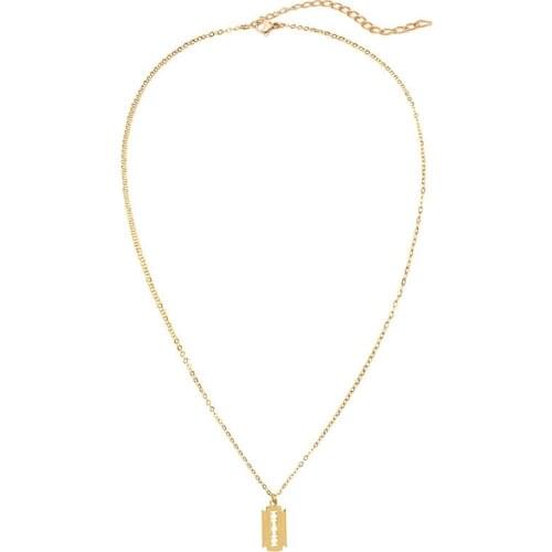 Gold chain on the neck 2020 Blade trend necklaces women cute pendants stainless steel woman accessories fashion necklace jewelry