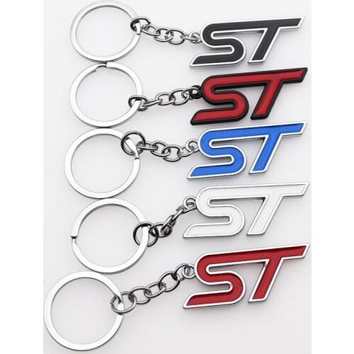 1pcs 3D ST Zinc Alloy Car KeyChain Key Chain Keyring Key Ring Creative logo Emblem Auto car accessories Mk2 Mk3 Mk4 Mk5 Mk7