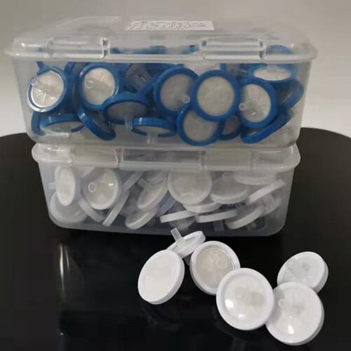 100pcs 200pcs Free shipping 13/25mm, 0.22/0.45/2.0um microporous filter, PTFE Hydrophobic Syringe millipore filtration