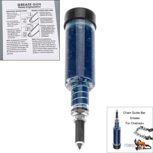 1x Chain Guide Bar Grease Gun for Chainsaw Brushcutter Sprocket Nose Loaded With Grease Garden Tool Parts