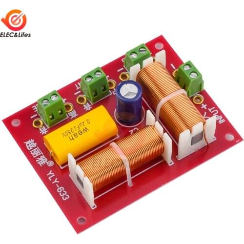 2Pcs 200W 3 Way Audio Speaker Crossover Treble + Midrange + Bass Independent Crossover Speakers Filter Frequency Divider