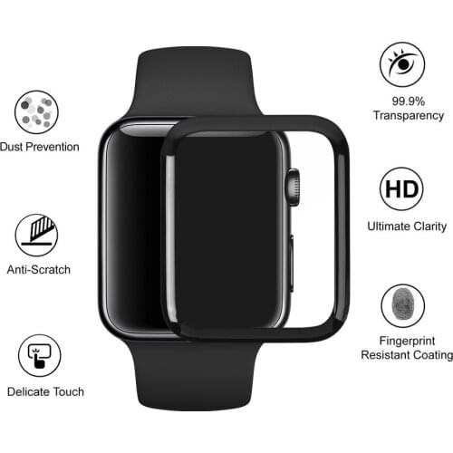 2pcs Smart Watch Screen Protective Cover for Apple Watch 6/SE 44mm 40mm for iwatch Soft Glass film for apple watch accessories
