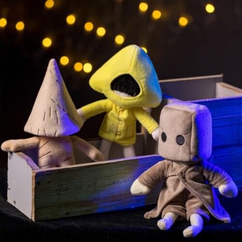 3pcs Anime Little Nightmares Little Nightmare 2 Game Around The Small Six Boxes of People Plush Toy Stuffed Dolls