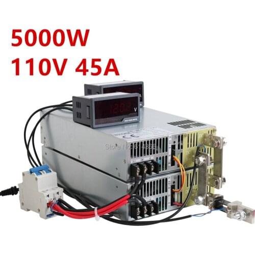 5000W 110V Power Supply 0-110V Adjustable Power 110VDC AC-DC 0-5V Analog Signal Control SE-5000-110 Power Transformer 110V 45A