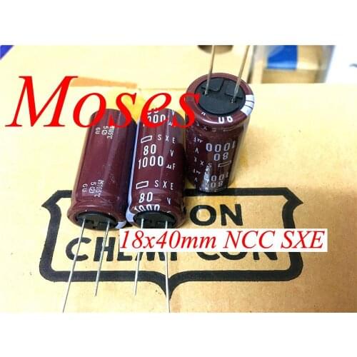 80v 1000uf 100% Original NCC SXE Series Audio Electrolytic Capacitor Radial Capacitance 18x40mm