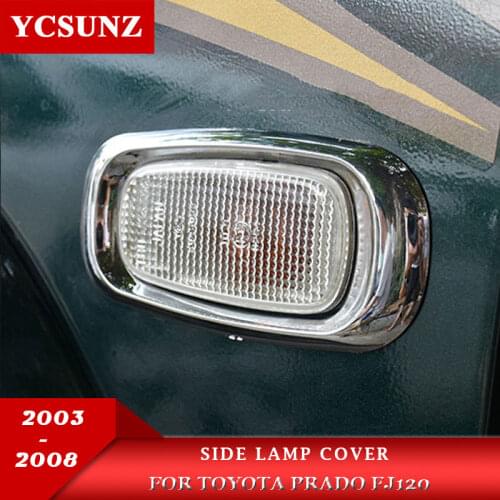 ABS Chrome side lamp cover side light vent Cover For Toyota Prado Fj120 Land Cruiser 120 2003 2004 2005 2006 2007 2008
