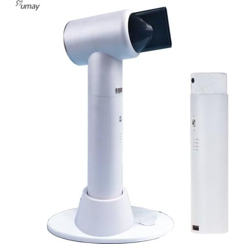 Wireless Hair Dryer with 2 Battery Intelligent Blower USB Interface Leather Package Blower and Battery Removable Outdoor Travel