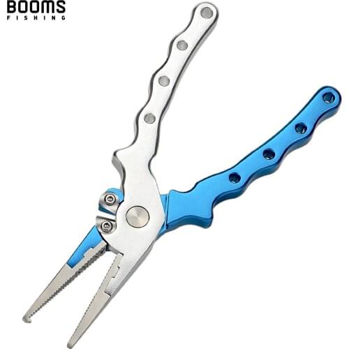 Booms Fishing X05 Aluminum Fishing Updated Pliers Stainless Steel Hook Removers Pliers, Braid Line Cutting and Split Ring with C