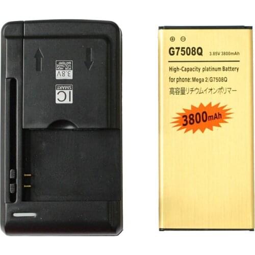 Ciszean 3800mAh EB-BG750BBC Replacement Battery + Universal Charger For Samsung Galaxy Mega 2 G7508Q G750F G7508 G750 G750A