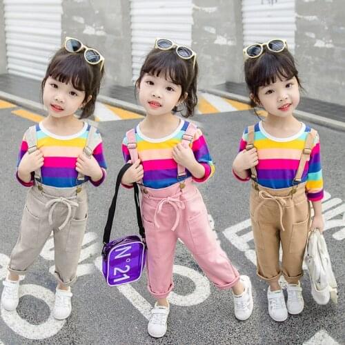 Girls Suits Sweatshirts +Pants 2021 Cool Kids Spring Autumn Teenagers Cotton Outfits Children Clothing Sets Jogging Suit