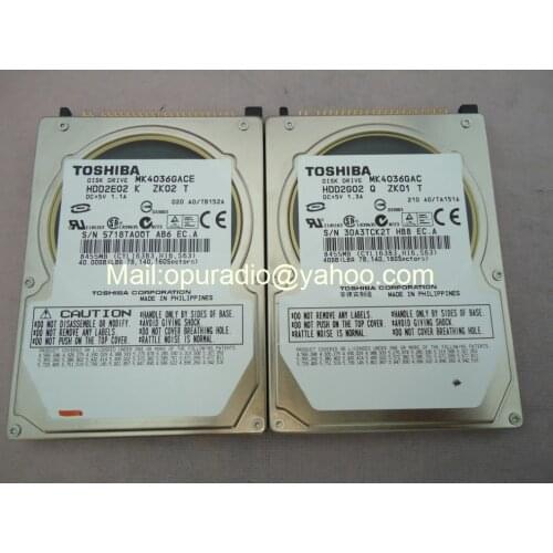 MK4036GAC MK4036GACE DISK DRIVE HDD2E02 2G02 DC+5V 1.3A/1.1A 40GB 8455MB FOR Mercedes-benz car HDD navigation system 5pcs/lot