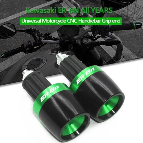 For Kawasaki ER-6N ER6N ER 6N Motorcycle 7/8"22mm Handlebar Handle Bar Grips Ends Universal Counterweight Cap Plug Slider Cover