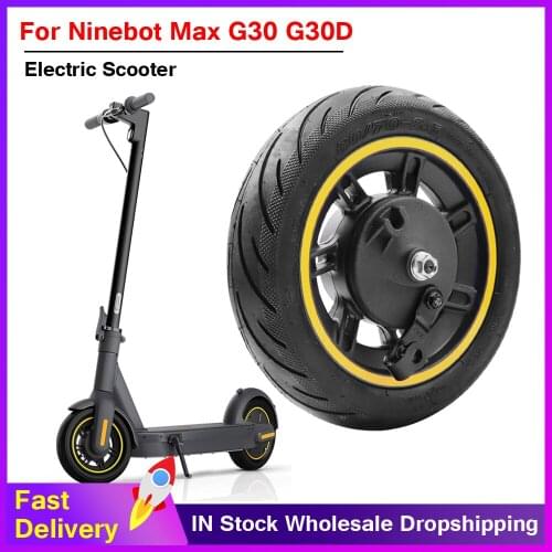Electric Scooter 10 Inch Front Wheel with Vacuum Tubeless Tire Assembly for Ninebot Max G30 Kickscooter Front Wheel sets Parts