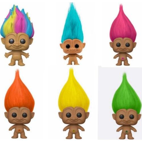 Funko Tangled elves Multicolor01# dwarf troll troll orange 04# pink 03# blue 02# yellow 05# green 07# Collection Action Figure