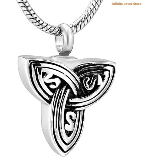 KLH12838-9 Free Platsic Funnel!Vintage Pattern Stainless Steel Cremation Pendant Necklace Memory Ashes Keepsake Men Jewelry