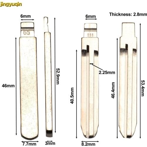 Jingyuqin 100X NO.65 111 KD MINI/KD900 Remote Car Key Blade For Subaru XV Legacy Forester Outback Impreza Tribeca Metal Blank