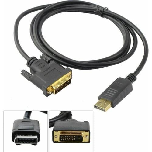 DisplayPort DP to DVI Cable Male to Male Display Port Connection 1080P PC HD Adapter to DVI For HDTV Laptop Projector K6S9