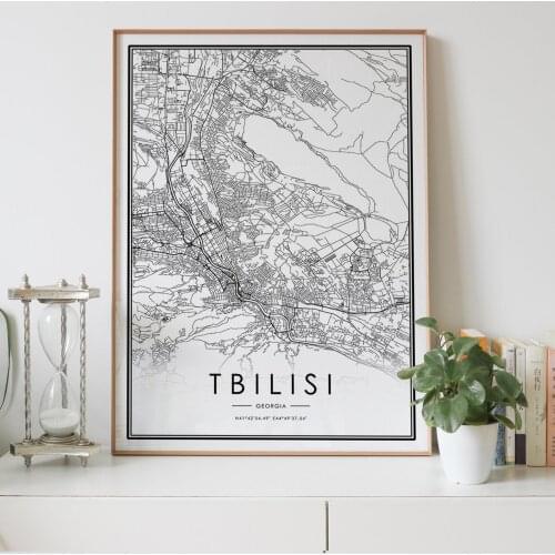 TBILISI city map Nordic Living Room Decoration Canvas Poster Modern Home Decor Art Print Painting