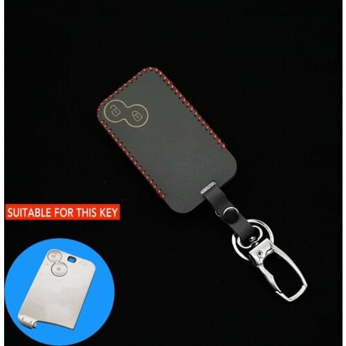 Leather Key Case For Renault Laguna Space, Remote Control Smart Card, 433mhz, Pcf7947 id46, Transponder, Chip Car Cover Shell