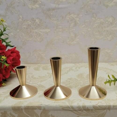 IMUWEN Metal Candle Holder Delicate Candlestick Brief Candle Stand Exquisite Table Candlestick For Home Hotel Decor IM746