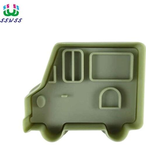 Mini Touring Car Pattern Printing Molds,Food Grade Plastic Cake Decorating Cutters Tools,Direct Selling