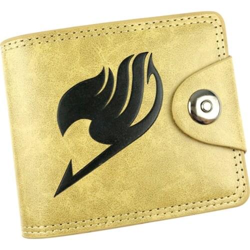 PU Wallet Anime Fairy Tail Mens Leather Casual Hidden Discount Note Compartment Coin Photo Credit Cards Holder Purses