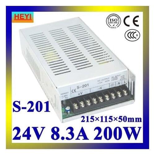Single output switching power supply 24V 8.3A 100~120V/200~240V AC input LED power supply 200W