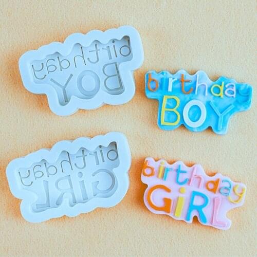 Letter happy birthday fondant cake mold chocolate candy mold soft clay clay tool G183-1/G183-2