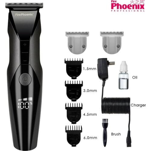 Professional Hair Trimmer Stainless Steel Blade Rechargeable Hair Clipper Hair Cutting Machine for Men Salon Barber Haircut Tool