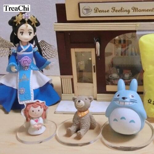 Transparent Acrylic Solid Round Block Doll Cosmetics Jewelry Display Frame Bottom Jewelry Display Frame Jewelry Display