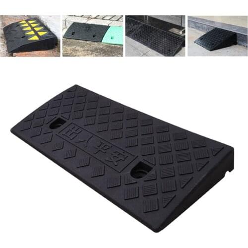 Car Access Ramp Triangle Pad Speed Reducer Durable Threshold for Automobile Motorcycle Heavy Wheelchair Duty Rubber Wheel W91F
