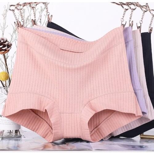 4Pcs/lot New Arrival Soft Intimates Women Boxer High Waist Ladies Panties Mother Cotton Plus Size 6XL Women Underwears Shorts
