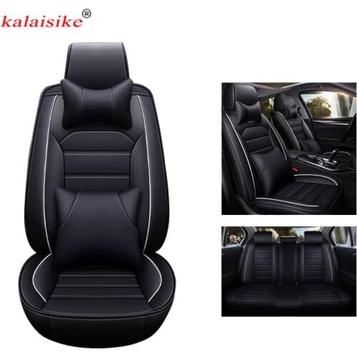 Kalaisike universal leather car seat covers for Renault all models laguna kadjar duster Captur megane clio fluence scenic Koleos