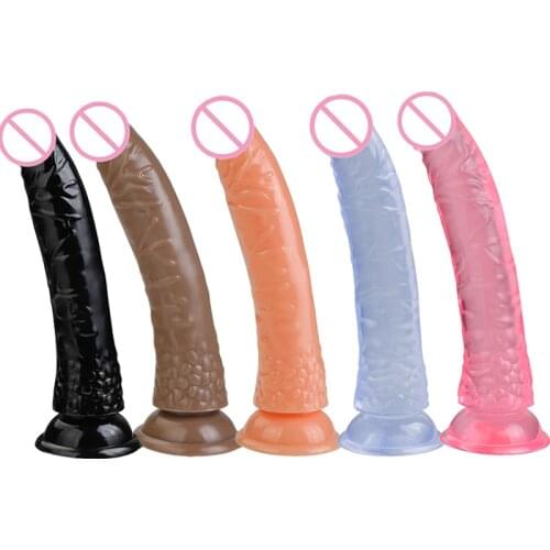 YUELV 5 Colors Realistic Dildo Penis With Suction Cup For Lifelike Dick Cock Women Masturbation G-spot Massagers Adult Sex Toys